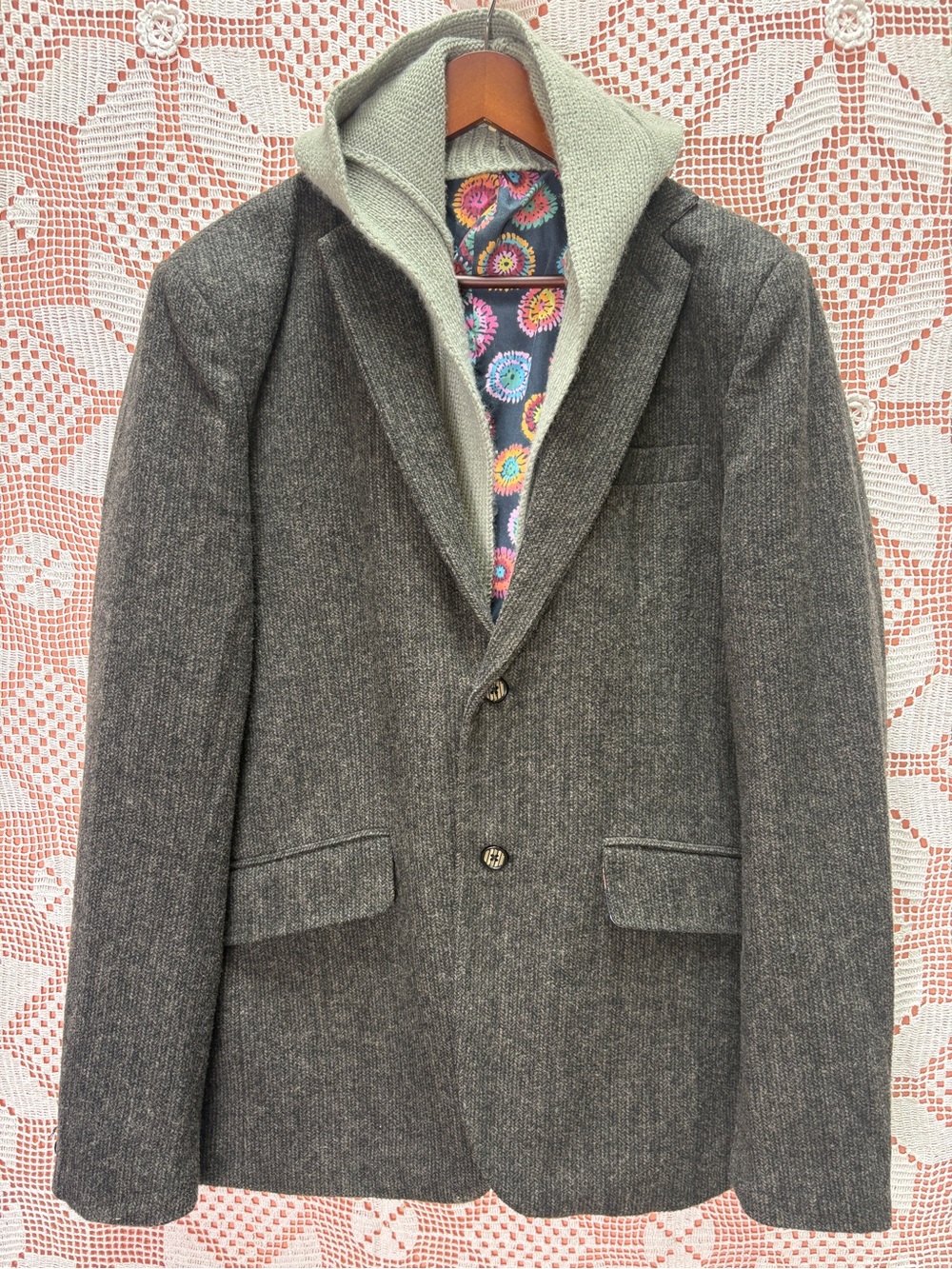 Desigual Hooded Blazer Jacket – Size 54